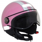 Casque Jet Torx Vega Rose Blanc