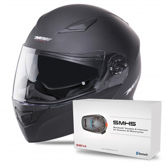 Casque Modulable NOX N965 Matt Black + Kit Bluetooth SMH5 Solo Casque Modulable NOX N965 Matt Black + Kit Bluetooth SMH5 Solo
