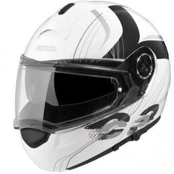 Casque Modulable Schuberth C3 Stripe Blanc
