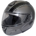 Casque moto Torx Bruce Bandes Gris Noir
