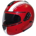 Casque moto Torx Bruce Bandes Rouge Blanc