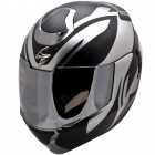 Casque Modulable Scorpion Exo 900 Air Virtuose Noir Chrome Mat Brillant