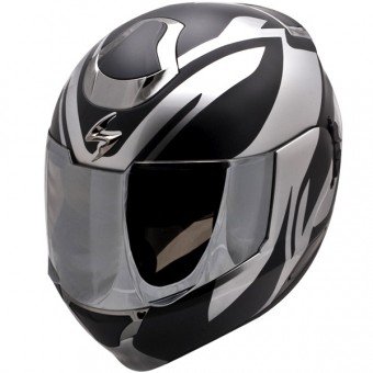 Casque Modulable Scorpion Exo 900 Air Virtuose Noir Chrome Mat Brillant