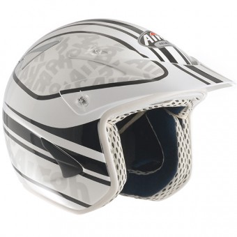 Casque Casque moto Airoh Rock deco words blanc
