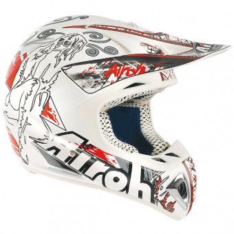 Casque moto Tout terrain Stelt Deco View blanc SDVB