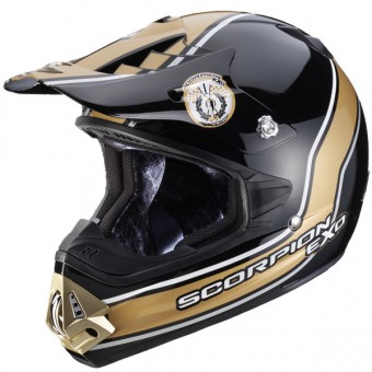 Casque Casque moto Scorpion VX-17 Air Trophy Noir Or