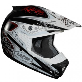 Casque moto Cross SMX In Bloom Rouge