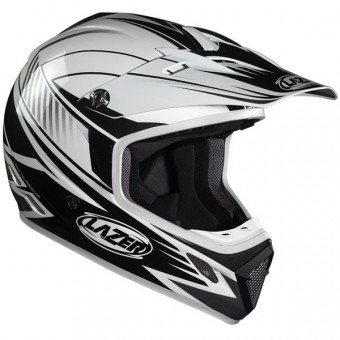 Casque Casque moto Lazer MX7 Prime Blanc Gris