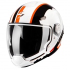 Casque Transformable Scorpion EXO 300 Air Gunner Blanc Noir Orange