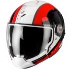 Casque Transformable Scorpion EXO 300 Air Gunner Blanc Rouge Noir
