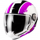 Casque Transformable Scorpion EXO 300 Air Gunner Blanc Violet Noir