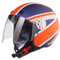 Casque Jet Project Flash Flag Bleu Metal  AV 20