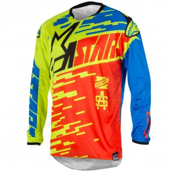Maillot Cross Alpinestars Racer Braap Red Blue Enfant Maillot Cross Alpinestars Racer Braap Red Blue Enfant