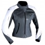Blouson Moto Ixon Flora Gris Blanc