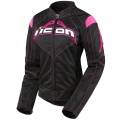 Blouson Moto ICON Contra Black Pink