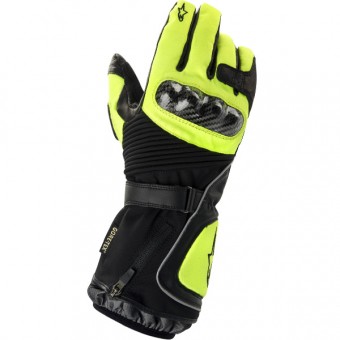 Gants Moto Alpinestars Jet Road Gore-Tex Noir Jaune Fluo