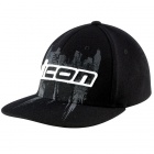 Casquettes Moto ICON Abrasion Flatbill Hat Black