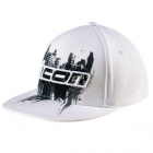 Casquettes Moto ICON Abrasion Flatbill Hat White