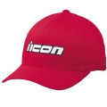 Casquettes Moto ICON Slant Hat Red
