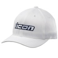 Casquettes Moto ICON Slant Hat White