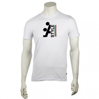 T-Shirts Moto Astyle Crazy Blanc