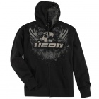 Vestes Moto ICON Threshold Zip Hoody Black