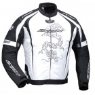 Blouson Moto Ixon Dragon Blanc Noir