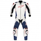 Combinaison Moto Cuir Alpinestars GP Pro Blanc Bleu Rouge