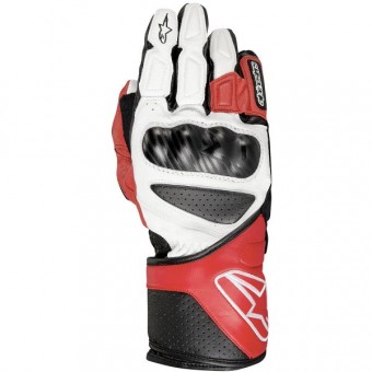 Gants Moto Alpinestars SP-8 Blanc Rouge Noir