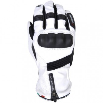 Gants Moto V'QUATTRO Storm WP Noir Blanc