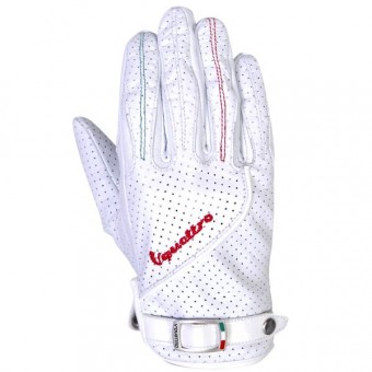Gants Moto V'QUATTRO Lila Blanc