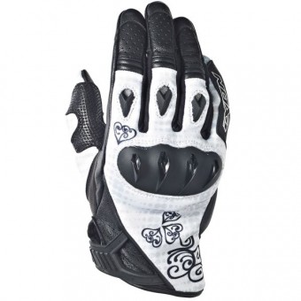 Gants Moto Ixon RS Tatoo VX HP Blanc Noir