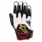 Gants Moto Alpinestars Scheme Kevlar Noir Blanc Jaune Fluo
