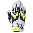 Gants Moto Alpinestars SMX-3 Air Blanc Noir Jaune Fluo
