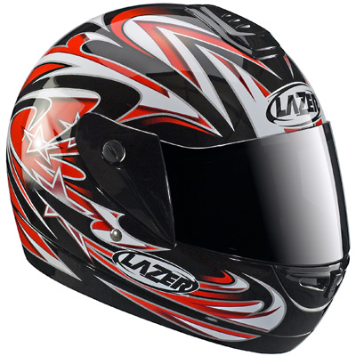 Casque Integral Lazer LZ6 Quasar Noir Rouge