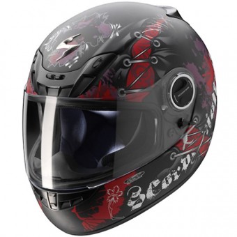 Casque Integral Scorpion EXO 450 Air Scarhead Noir Rouge Mat