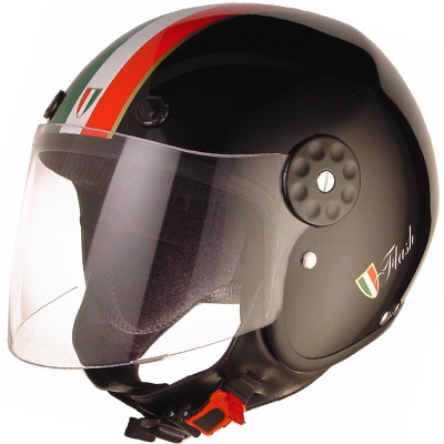 Casque Jet Project Flash Old Italy Black AV 37