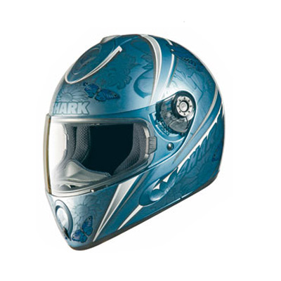 Casque moto Integral S800 Butterfly bleu mat BVB
