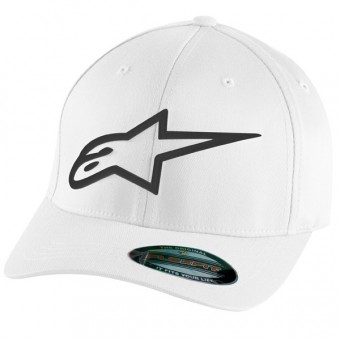 Casquettes Moto Alpinestars Logo Astar Flexfit Blanc