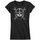 T-Shirts Moto ICON Busted And Broken Woman Black
