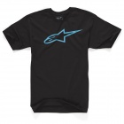 T-Shirts Moto Alpinestars A Logo Noir Bleu