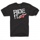 T-Shirts Moto Alpinestars Ride It Noir