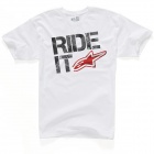 T-Shirts Moto Alpinestars Ride It Blanc