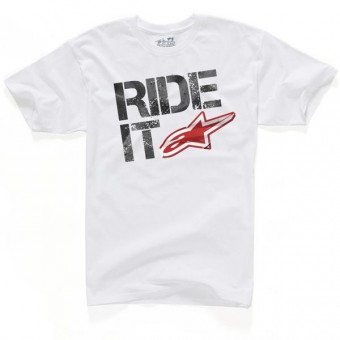 T-Shirts Moto Alpinestars Ride It Blanc