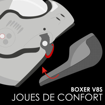 Interieur casque Roof Paire de Joues Boxer V8 S Interieur casque Roof Paire de Joues Boxer V8 S