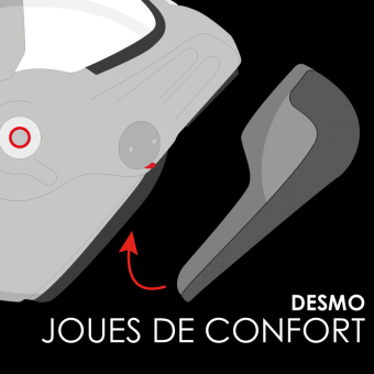 Interieur casque Roof Paire de Joues Desmo RO32 Interieur casque Roof Paire de Joues Desmo RO32