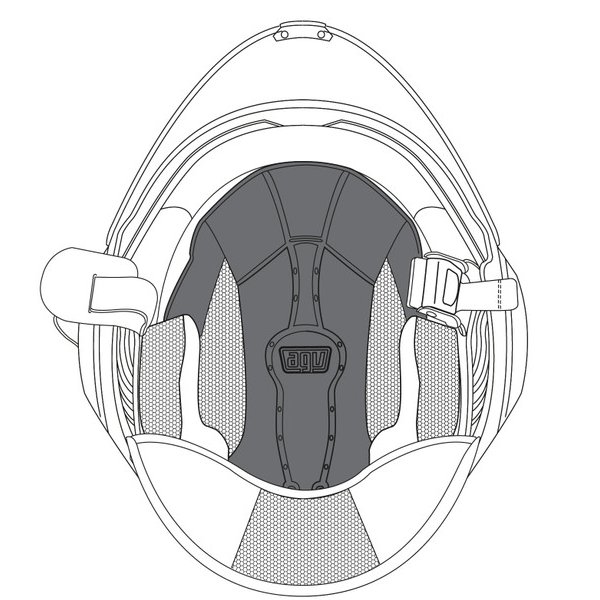 Interieur casque AGV Coiffe Fluid