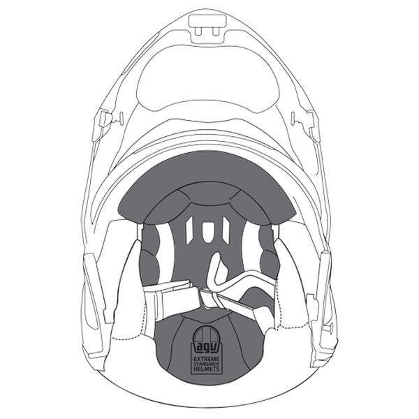 Interieur casque AGV Coiffe Tourmodular