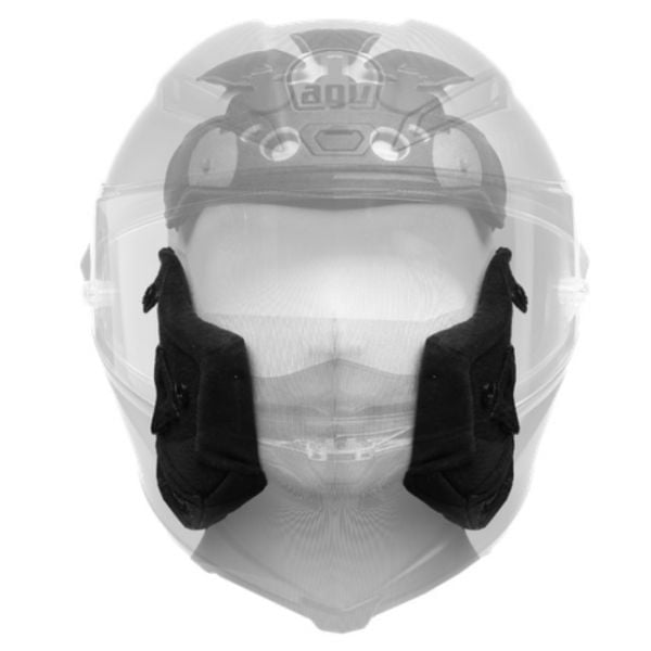 Interieur casque AGV Paire de joues Pista GP RR Gris Jaune