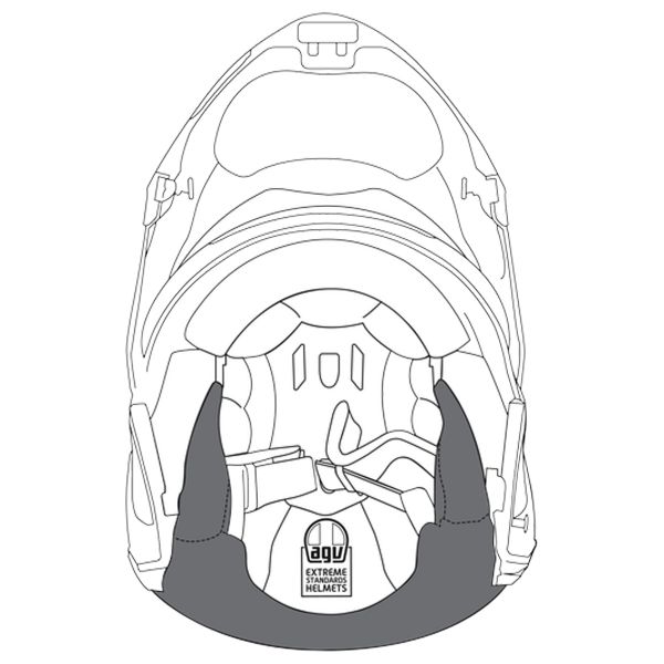 Interieur casque AGV Paire de Joues Tourmodular